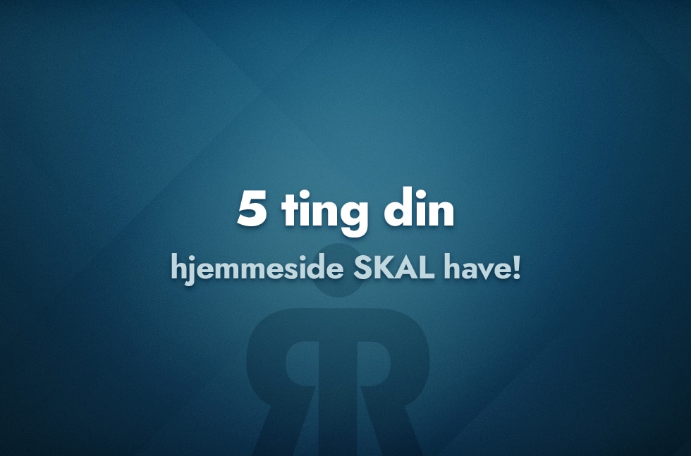 5 tips til din professionelle hjemmeside og webshop | Front Row Media